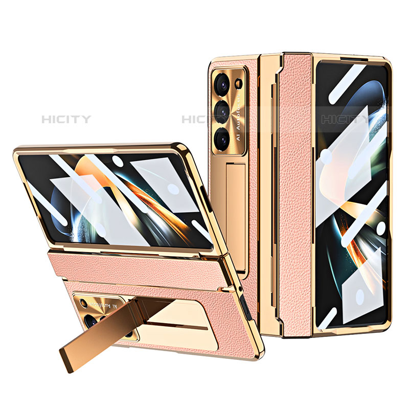 Funda Bumper Lujo Cuero y Plastico Mate Carcasa ZL3 para Samsung Galaxy Z Fold5 5G