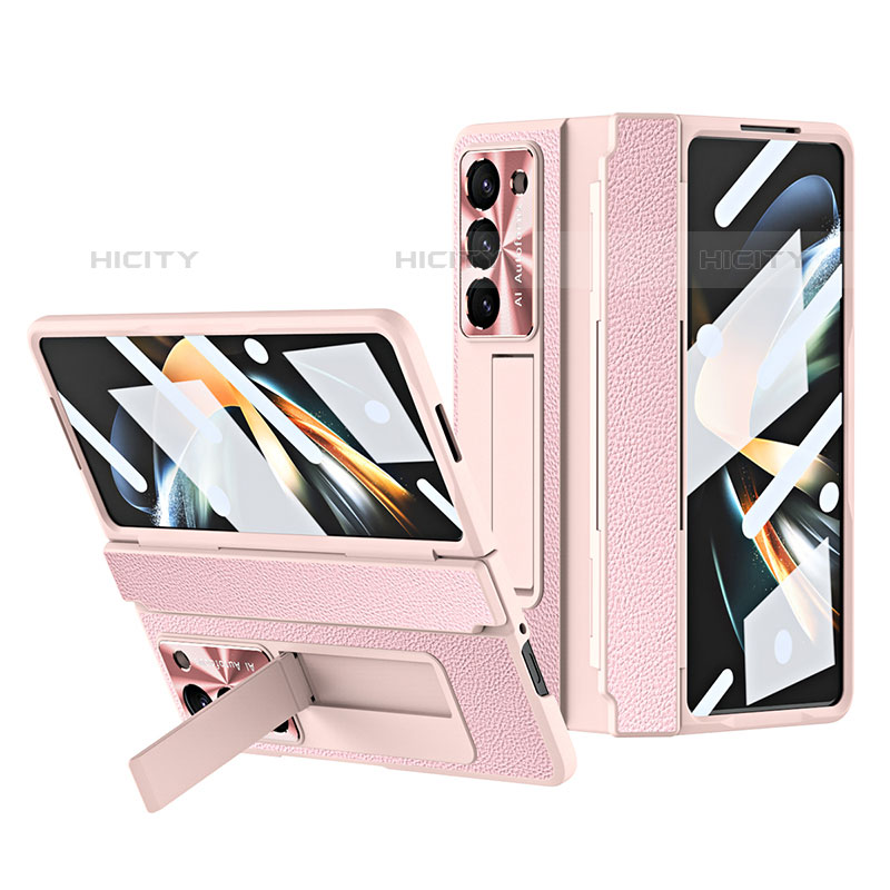 Funda Bumper Lujo Cuero y Plastico Mate Carcasa ZL3 para Samsung Galaxy Z Fold5 5G