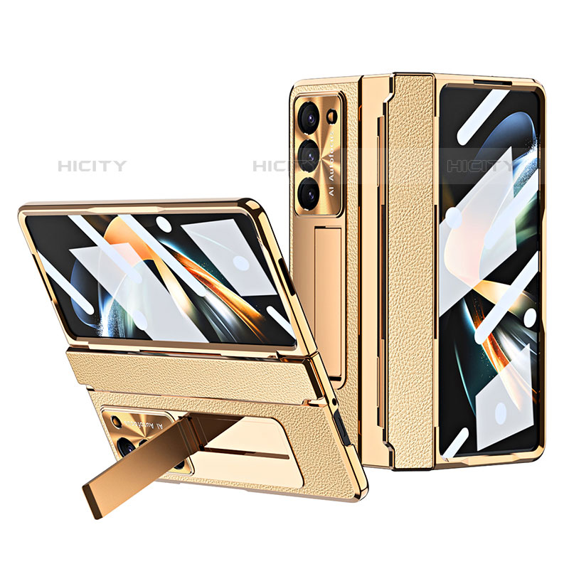 Funda Bumper Lujo Cuero y Plastico Mate Carcasa ZL3 para Samsung Galaxy Z Fold5 5G