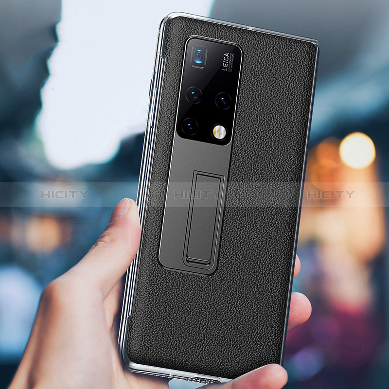 Funda Bumper Lujo Cuero y Plastico Mate Carcasa ZL4 para Huawei Mate X2