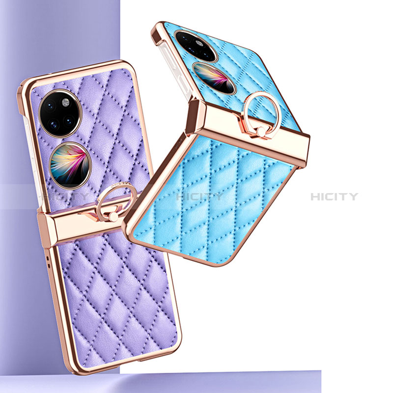 Funda Bumper Lujo Cuero y Plastico Mate Carcasa ZL5 para Huawei Pocket S