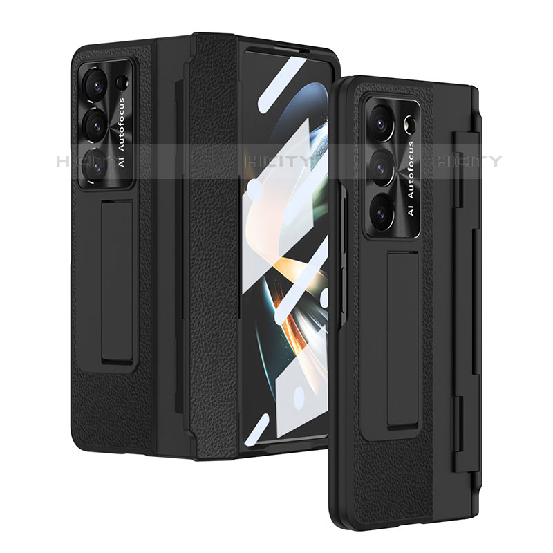 Funda Bumper Lujo Cuero y Plastico Mate Carcasa ZL5 para Samsung Galaxy Z Fold5 5G