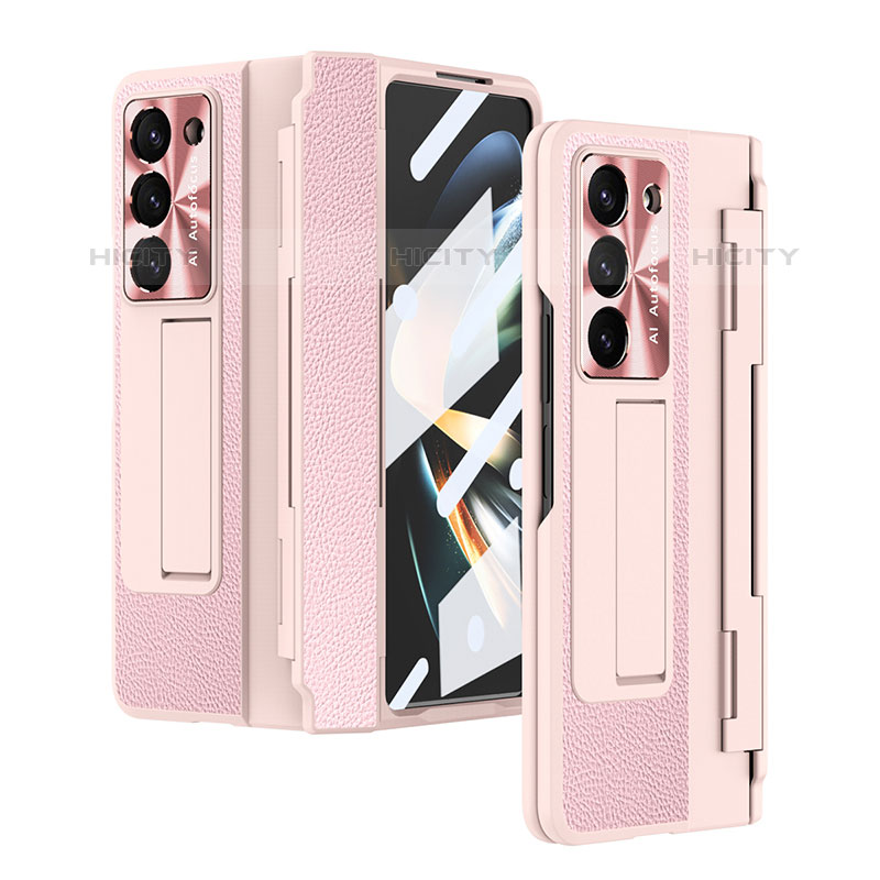 Funda Bumper Lujo Cuero y Plastico Mate Carcasa ZL5 para Samsung Galaxy Z Fold5 5G