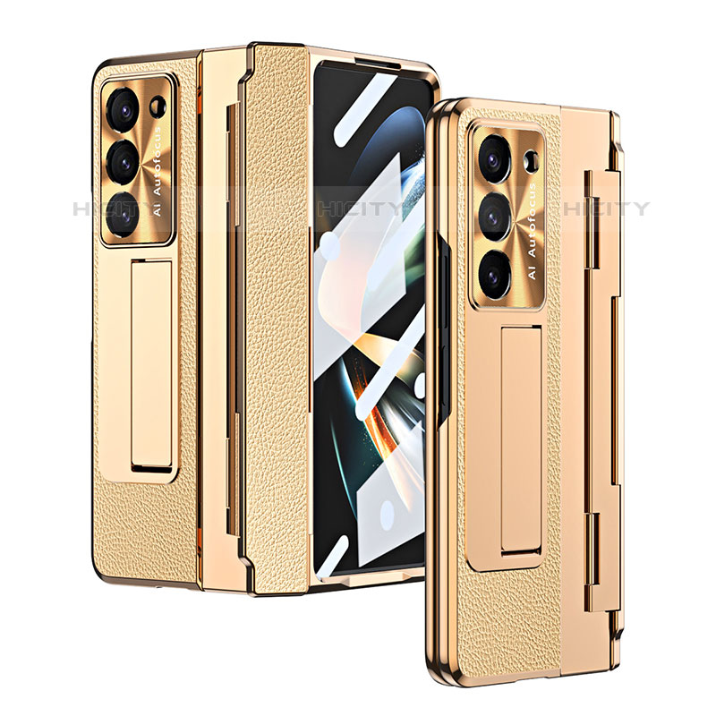 Funda Bumper Lujo Cuero y Plastico Mate Carcasa ZL5 para Samsung Galaxy Z Fold5 5G