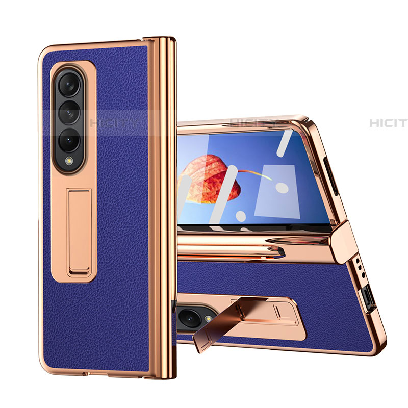 Funda Bumper Lujo Cuero y Plastico Mate Carcasa ZL6 para Samsung Galaxy Z Fold4 5G