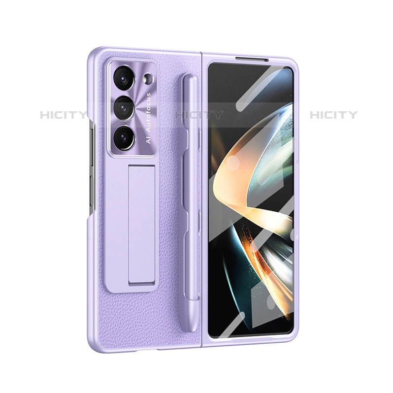 Funda Bumper Lujo Cuero y Plastico Mate Carcasa ZL6 para Samsung Galaxy Z Fold5 5G