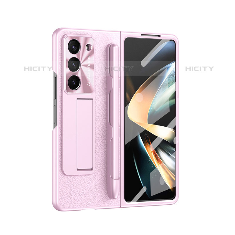 Funda Bumper Lujo Cuero y Plastico Mate Carcasa ZL6 para Samsung Galaxy Z Fold5 5G