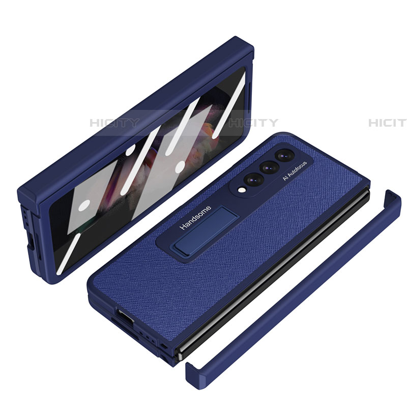 Funda Bumper Lujo Cuero y Plastico Mate Carcasa ZL7 para Samsung Galaxy Z Fold4 5G