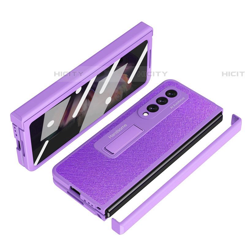 Funda Bumper Lujo Cuero y Plastico Mate Carcasa ZL7 para Samsung Galaxy Z Fold4 5G