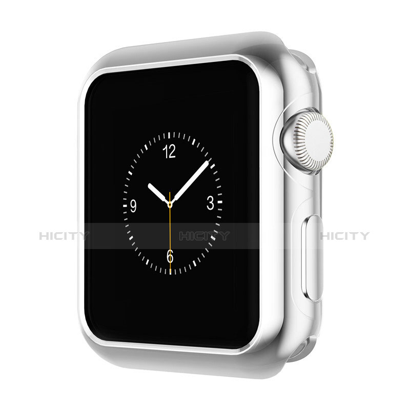 Funda Bumper Lujo Marco de Aluminio A01 para Apple iWatch 3 38mm Plata