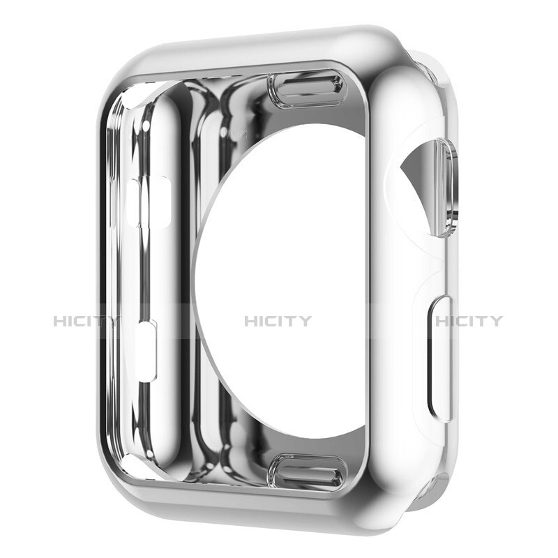 Funda Bumper Lujo Marco de Aluminio A01 para Apple iWatch 3 38mm Plata