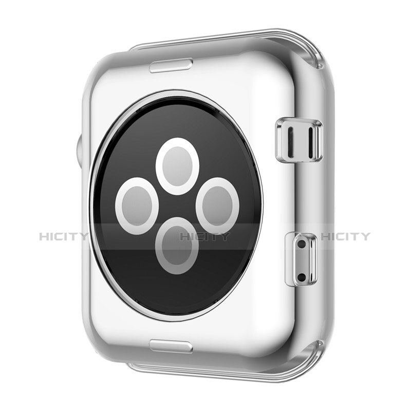 Funda Bumper Lujo Marco de Aluminio A01 para Apple iWatch 3 38mm Plata