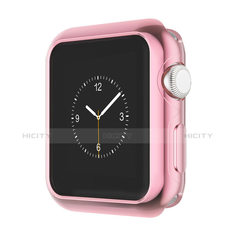 Funda Bumper Lujo Marco de Aluminio A01 para Apple iWatch 3 42mm Rosa