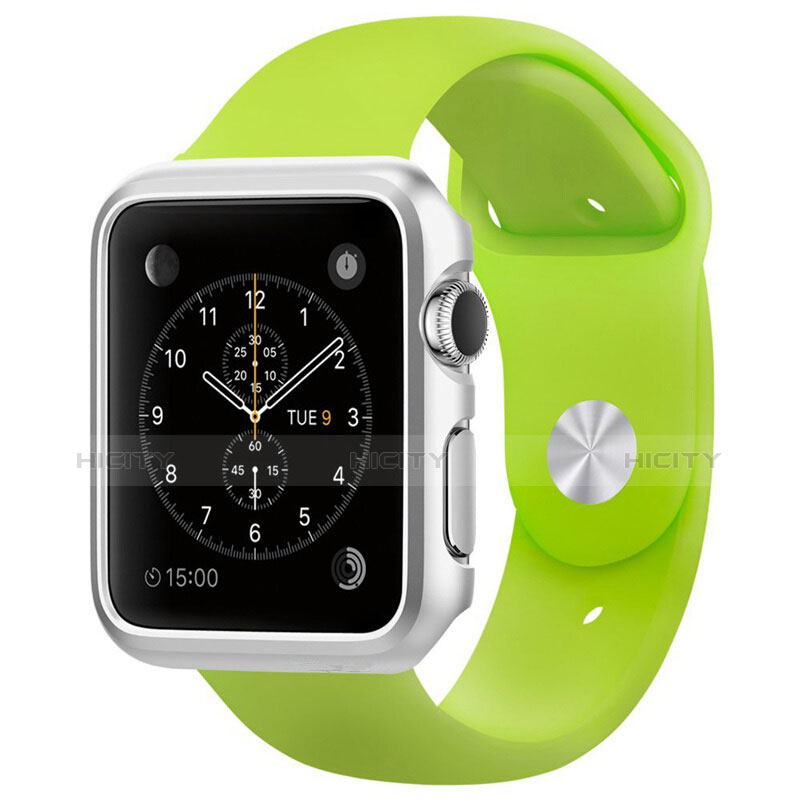 Funda Bumper Lujo Marco de Aluminio C01 para Apple iWatch 2 42mm Plata