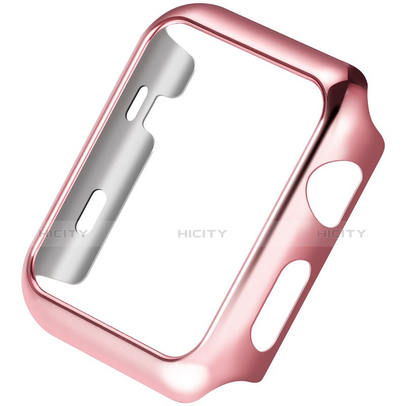 Funda Bumper Lujo Marco de Aluminio C03 para Apple iWatch 42mm Rosa