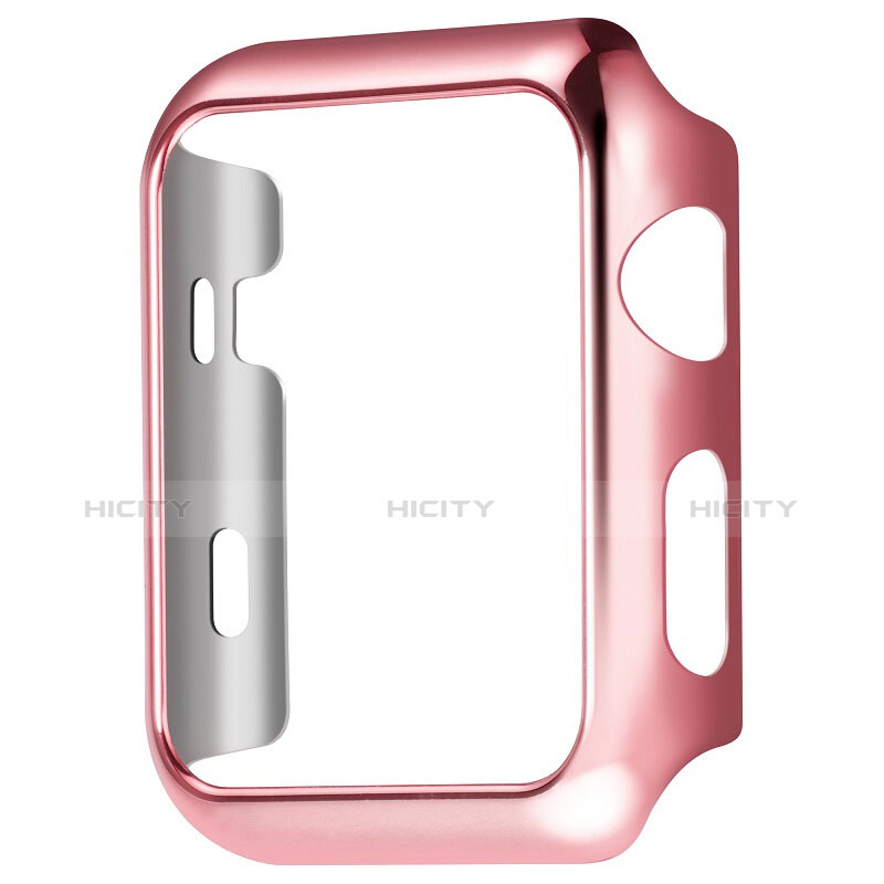 Funda Bumper Lujo Marco de Aluminio C03 para Apple iWatch 42mm Rosa