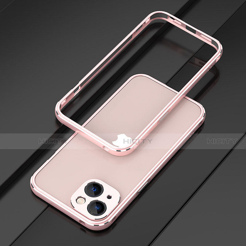 Funda Bumper Lujo Marco de Aluminio Carcasa A01 para Apple iPhone 13