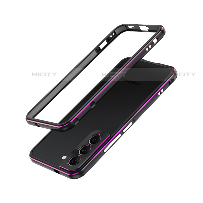 Funda Bumper Lujo Marco de Aluminio Carcasa A01 para Samsung Galaxy S21 5G Morado