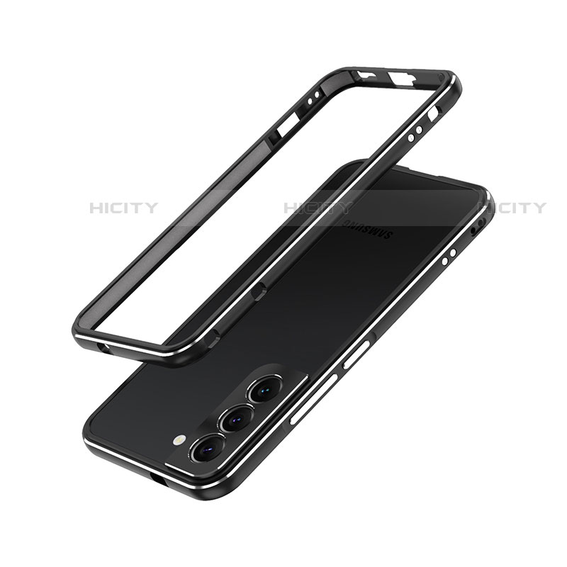 Funda Bumper Lujo Marco de Aluminio Carcasa A01 para Samsung Galaxy S21 FE 5G Negro