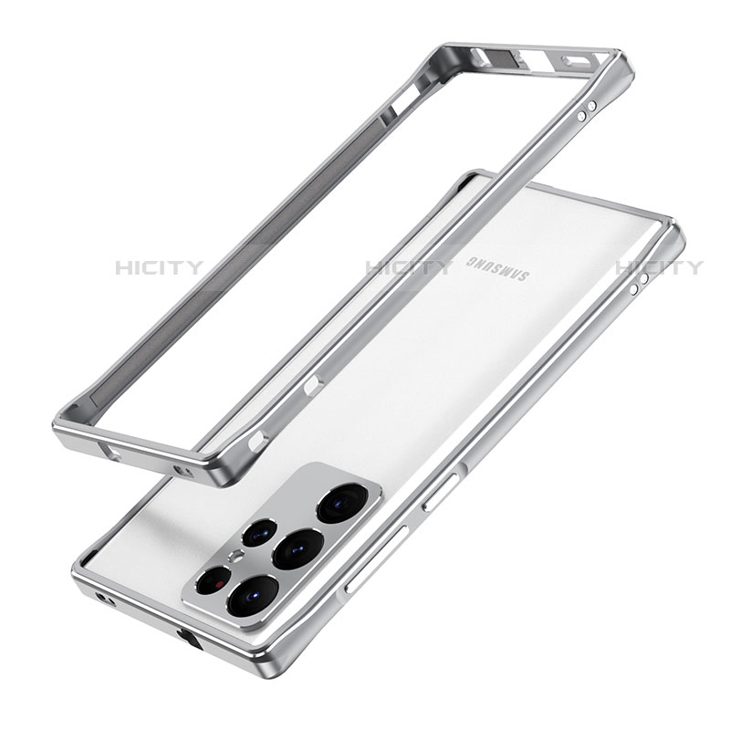 Funda Bumper Lujo Marco de Aluminio Carcasa A01 para Samsung Galaxy S22 Ultra 5G