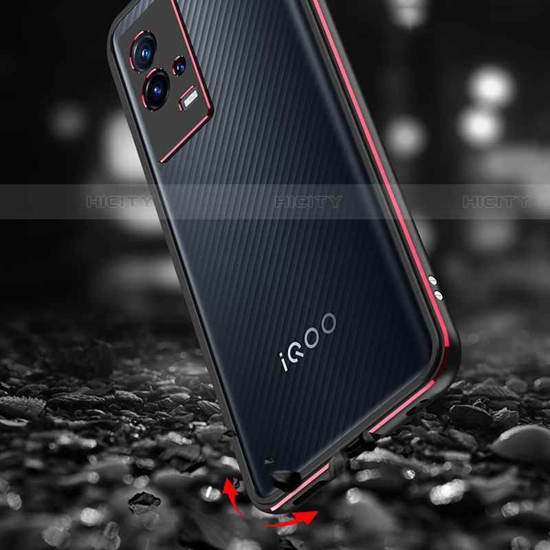 Funda Bumper Lujo Marco de Aluminio Carcasa A01 para Vivo iQOO 8 5G