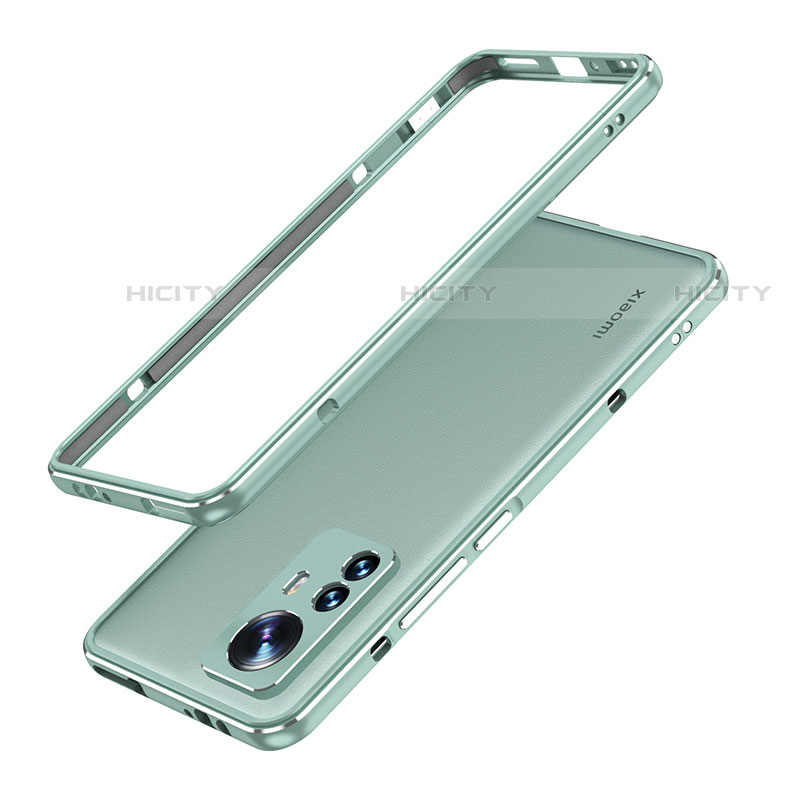 Funda Bumper Lujo Marco de Aluminio Carcasa A01 para Xiaomi Mi 12S Pro 5G Verde