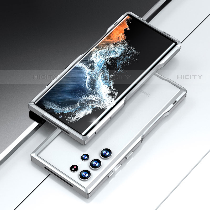 Funda Bumper Lujo Marco de Aluminio Carcasa A02 para Samsung Galaxy S21 Ultra 5G
