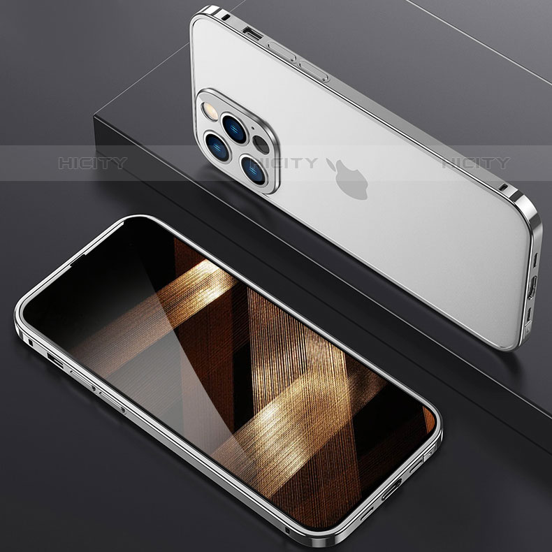 Funda Bumper Lujo Marco de Aluminio Carcasa A03 para Apple iPhone 15 Pro