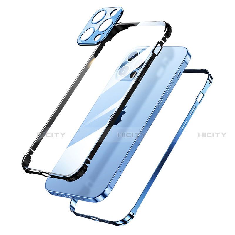 Funda Bumper Lujo Marco de Aluminio Carcasa A06 para Apple iPhone 13 Pro Max