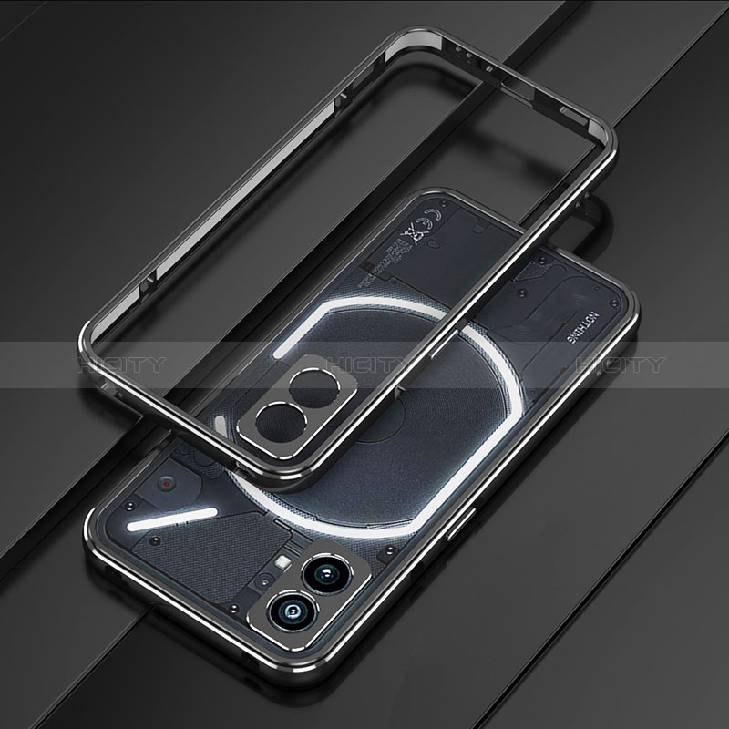 Funda Bumper Lujo Marco de Aluminio Carcasa JZ1 para Nothing Phone 2 Negro