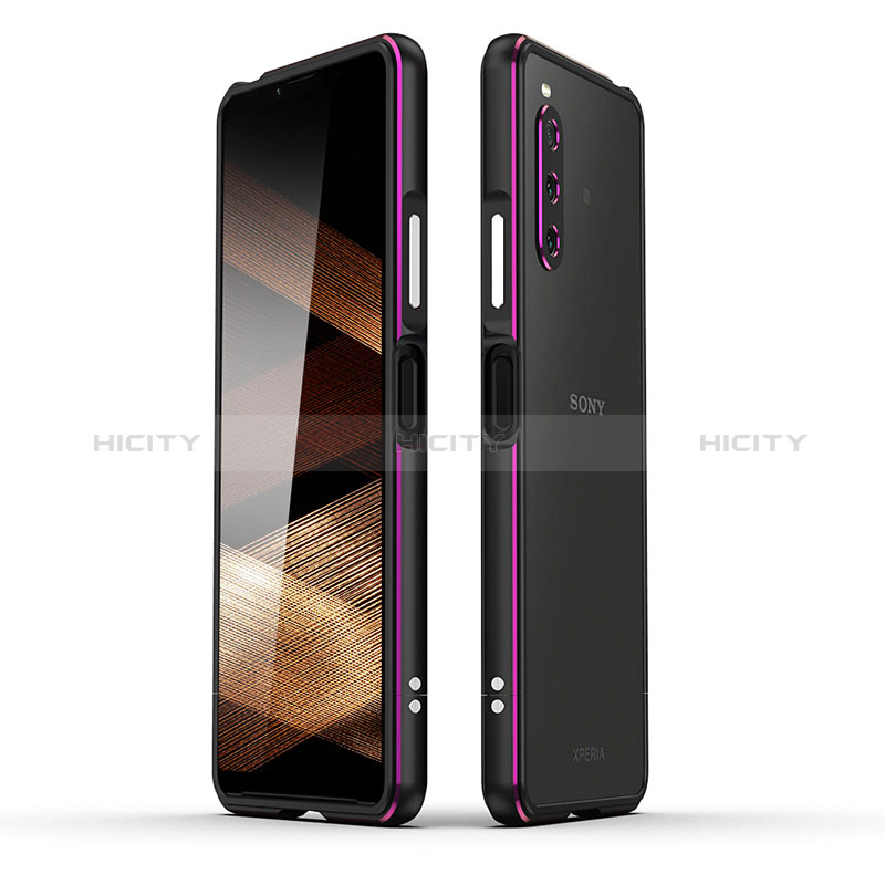 Funda Bumper Lujo Marco de Aluminio Carcasa JZ1 para Sony Xperia 10 V Morado