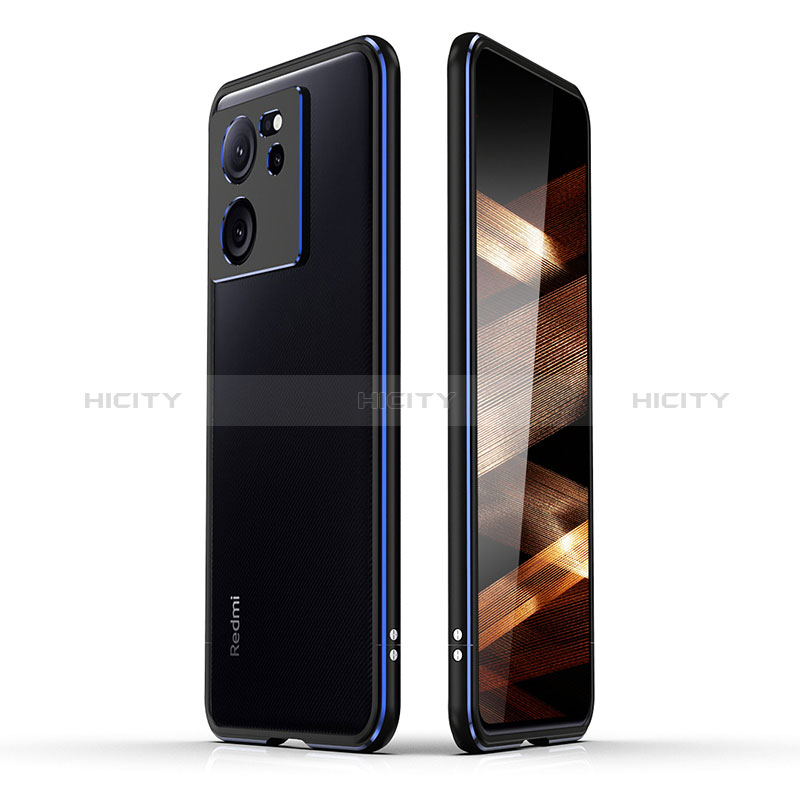 Funda Bumper Lujo Marco de Aluminio Carcasa JZ1 para Xiaomi Mi 13T 5G Azul y Negro