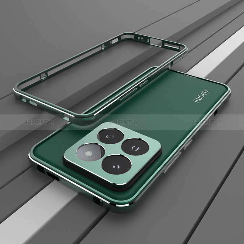 Funda Bumper Lujo Marco de Aluminio Carcasa JZ2 para Xiaomi Mi 14 5G Verde