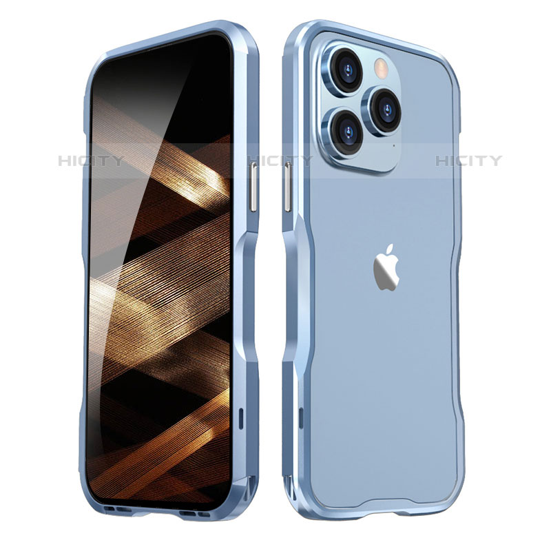 Funda Bumper Lujo Marco de Aluminio Carcasa LF2 para Apple iPhone 15 Pro