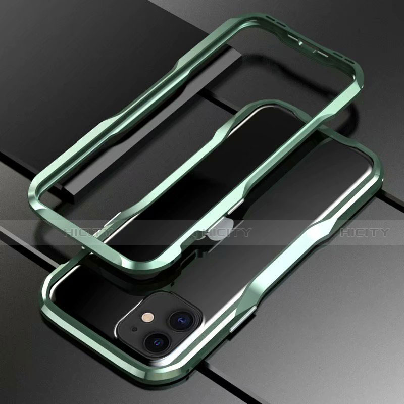 Funda Bumper Lujo Marco de Aluminio Carcasa para Apple iPhone 11 Verde