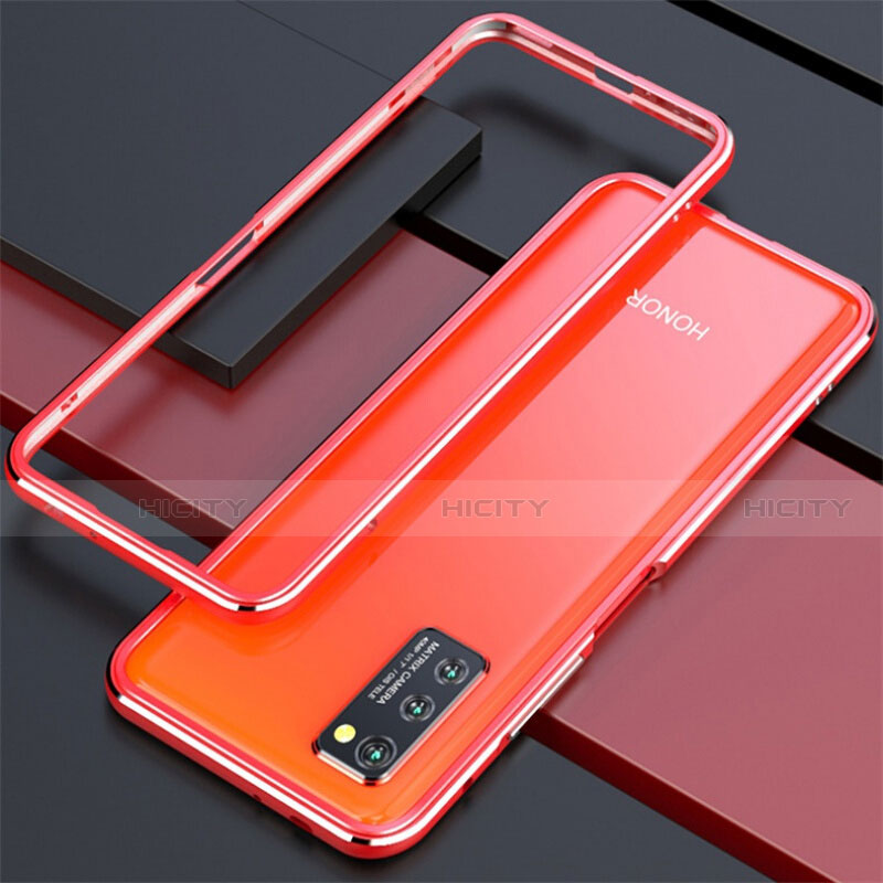 Funda Bumper Lujo Marco de Aluminio Carcasa para Huawei Honor V30 5G Rojo