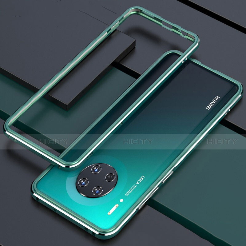 Funda Bumper Lujo Marco de Aluminio Carcasa para Huawei Mate 30 Pro Cian