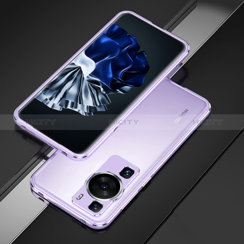 Funda Bumper Lujo Marco de Aluminio Carcasa para Huawei P60 Pro