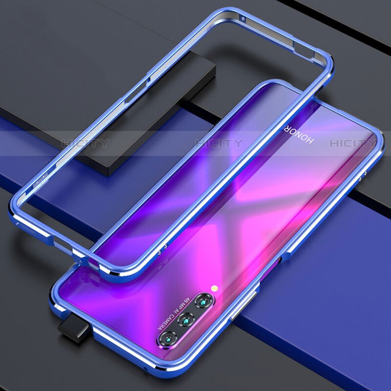 Funda Bumper Lujo Marco de Aluminio Carcasa para Huawei Y9s Azul