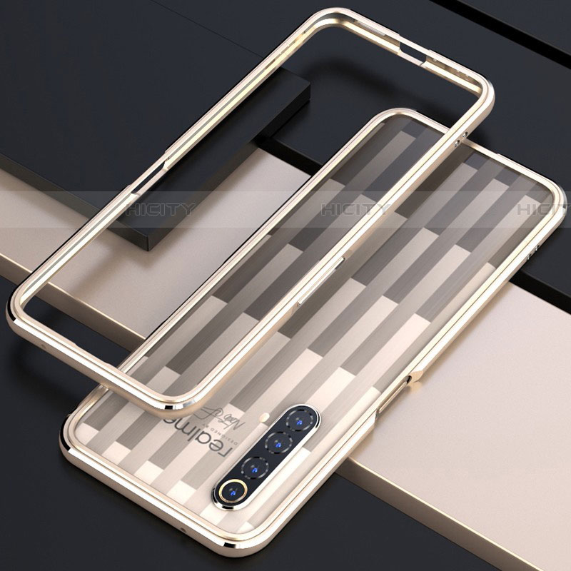 Funda Bumper Lujo Marco de Aluminio Carcasa para Realme X50 5G Oro