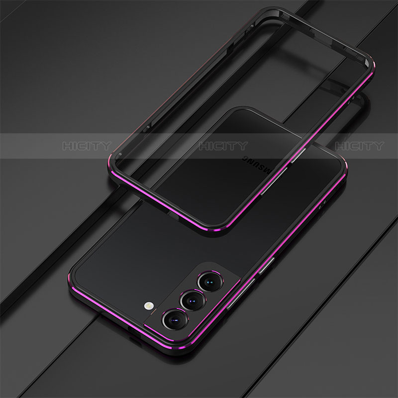 Funda Bumper Lujo Marco de Aluminio Carcasa para Samsung Galaxy S22 5G Morado