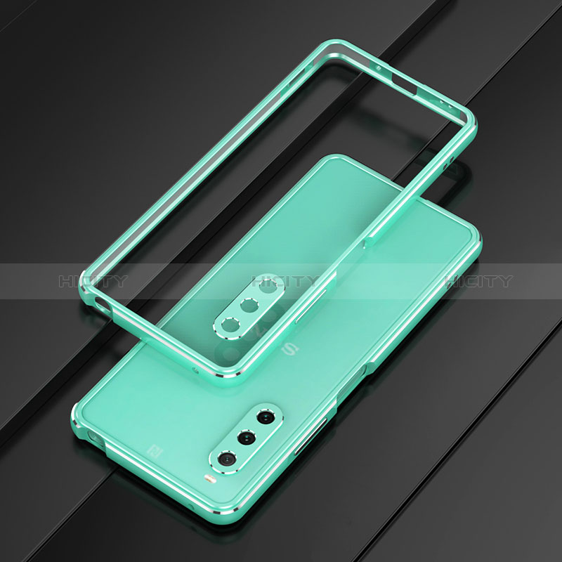 Funda Bumper Lujo Marco de Aluminio Carcasa para Sony Xperia 10 V Verde