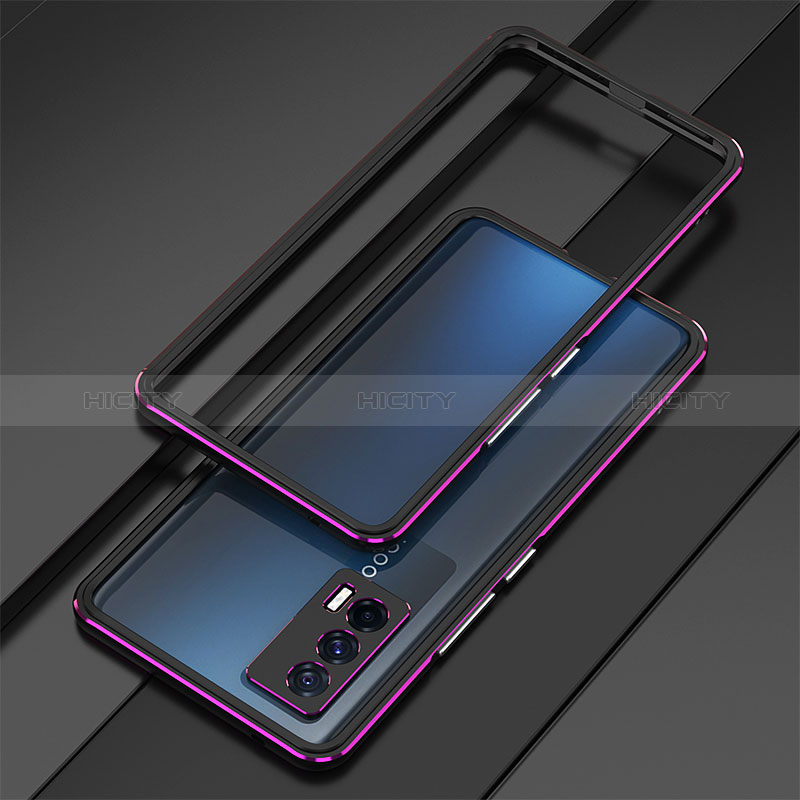 Funda Bumper Lujo Marco de Aluminio Carcasa para Vivo iQOO Neo5 5G Morado