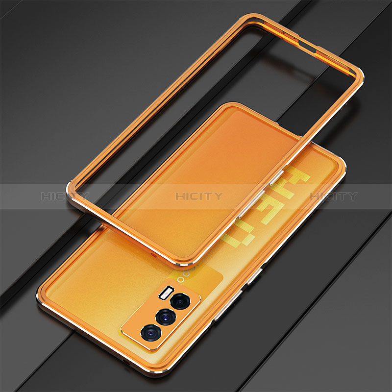 Funda Bumper Lujo Marco de Aluminio Carcasa para Vivo iQOO Neo5 5G Naranja