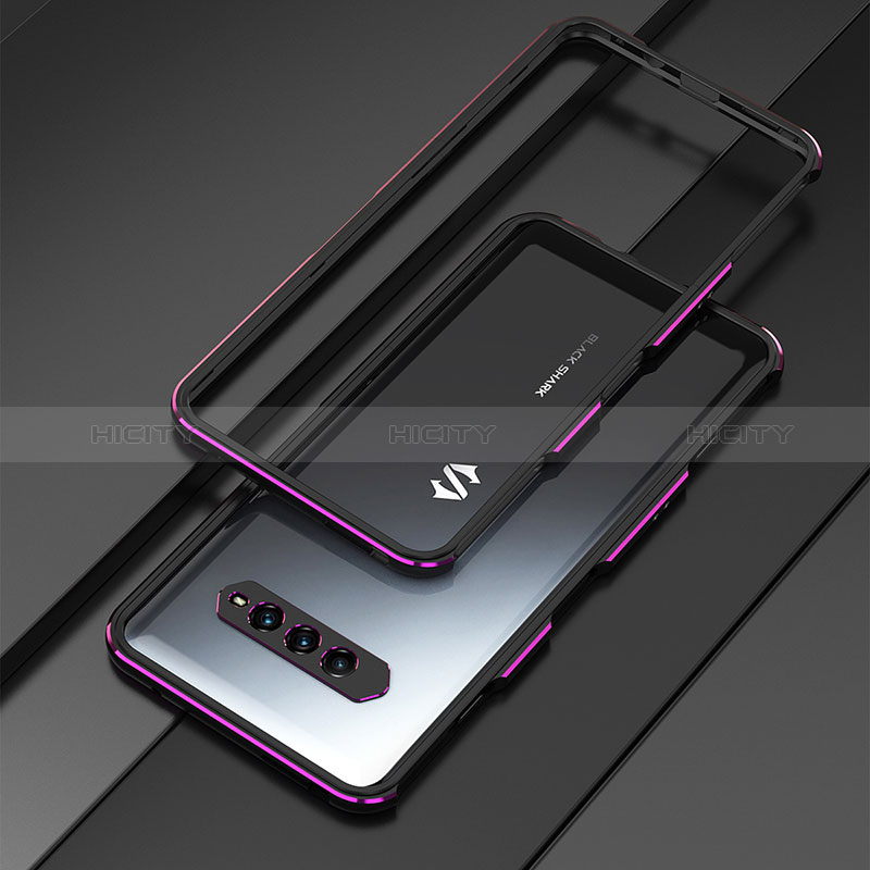 Funda Bumper Lujo Marco de Aluminio Carcasa para Xiaomi Black Shark 4 5G Morado