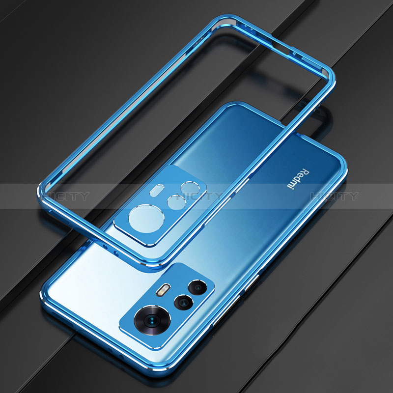 Funda Bumper Lujo Marco de Aluminio Carcasa para Xiaomi Mi 12T 5G Azul