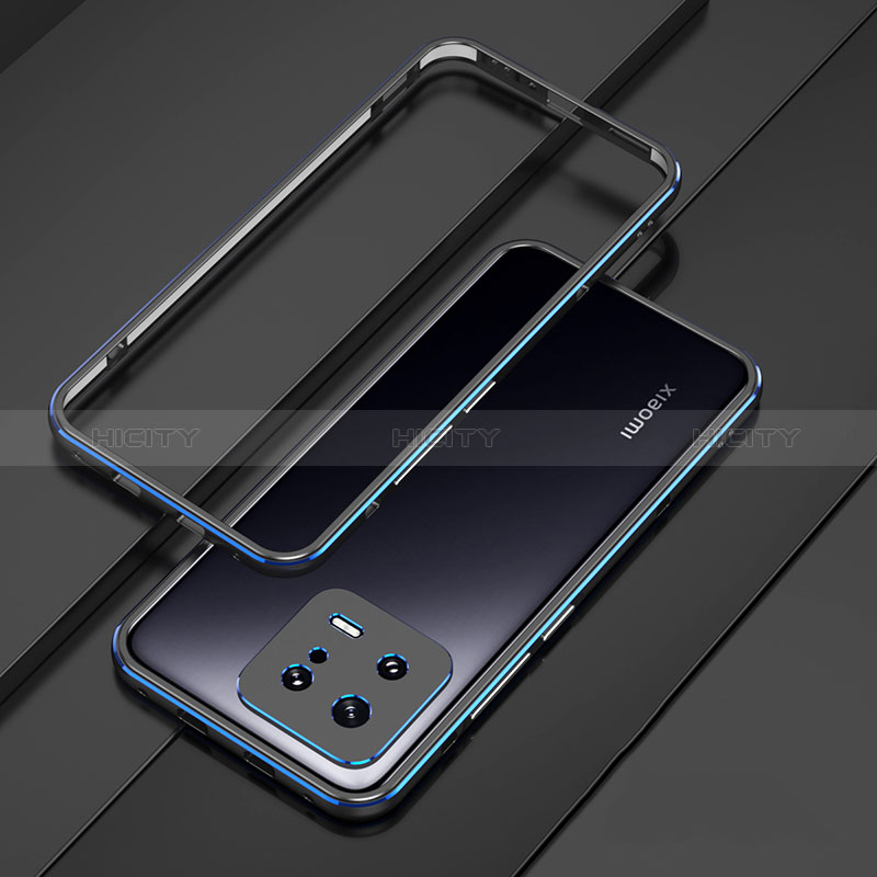 Funda Bumper Lujo Marco de Aluminio Carcasa para Xiaomi Mi 13 5G Azul y Negro