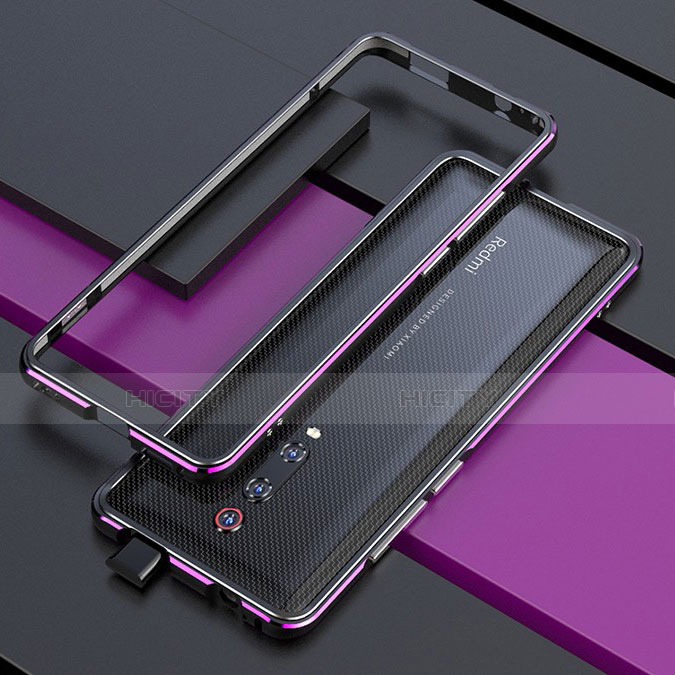 Funda Bumper Lujo Marco de Aluminio Carcasa para Xiaomi Mi 9T Morado