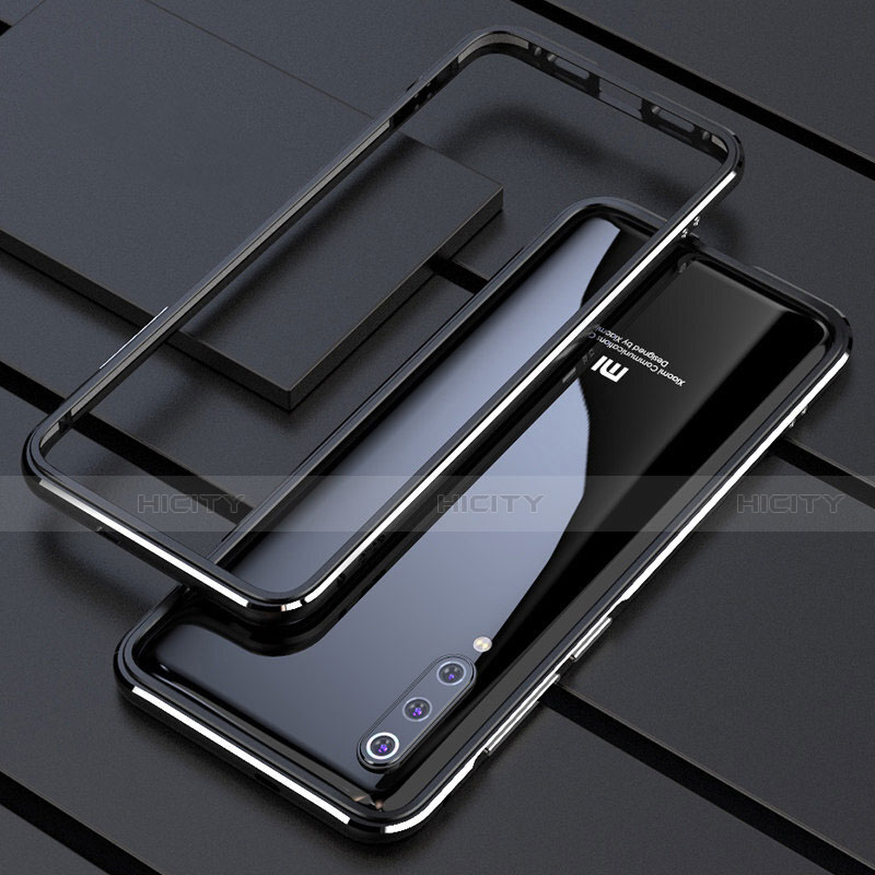 Funda Bumper Lujo Marco de Aluminio Carcasa para Xiaomi Mi A3 Lite Negro