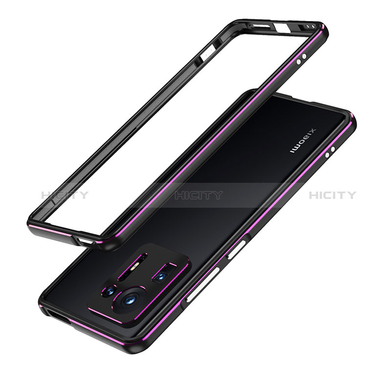 Funda Bumper Lujo Marco de Aluminio Carcasa para Xiaomi Mi Mix 4 5G Morado